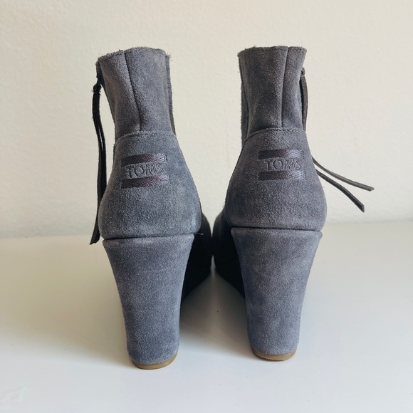 Toms Gray Wedge Booties - Picture 3 of 6